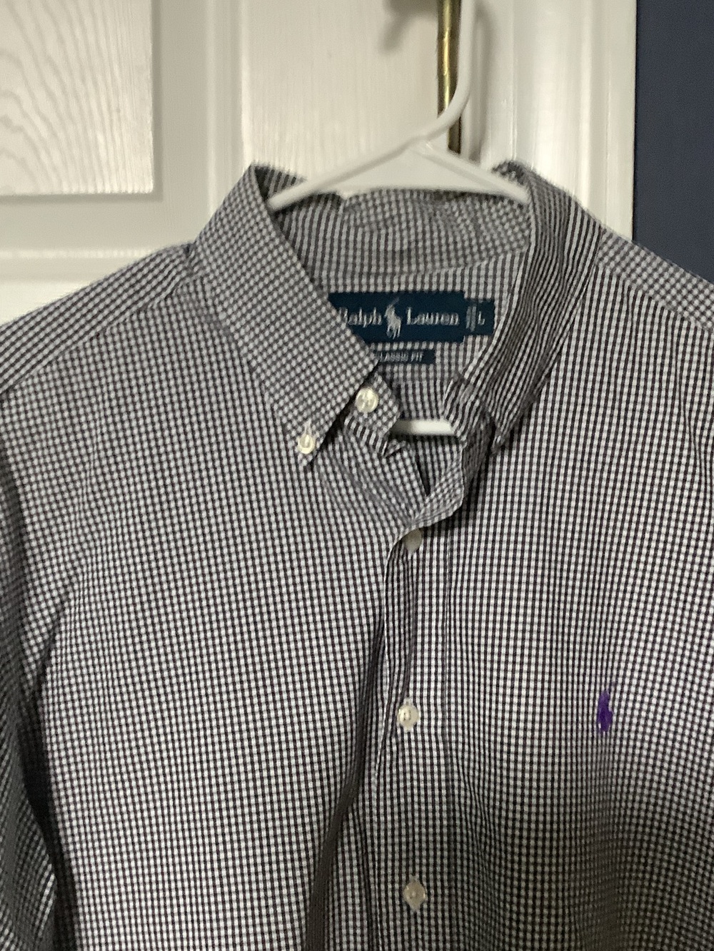 Ralph Lauren Men’s black and White Gingham Button-Down Shirt